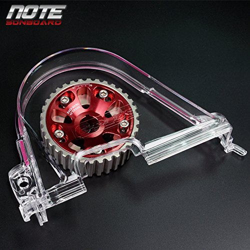 Pit66 Clear Cam Gear Timing Belt Cover Turbo Cam Pulley Compatible With 96-20 Honda Civic Ek D15/ Civic Eg D16 1992-1995 #TOP1