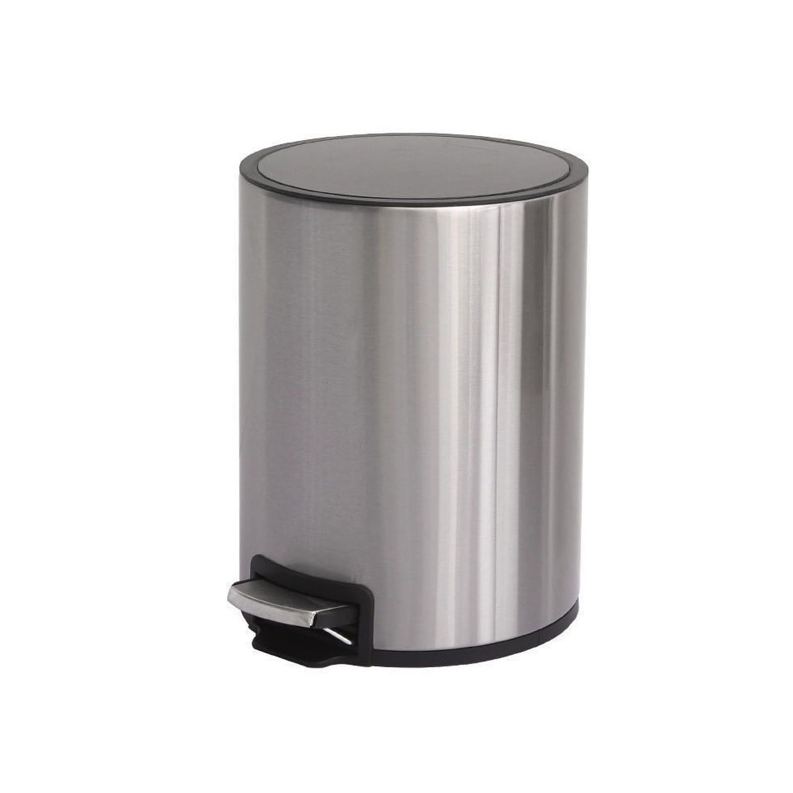 Z4T8M2K6G5 Waste Bin 18L Pedal Bin – Stainless Steel Rubbish with Lid, Removable Inner Bucket Trash Can(Silver)