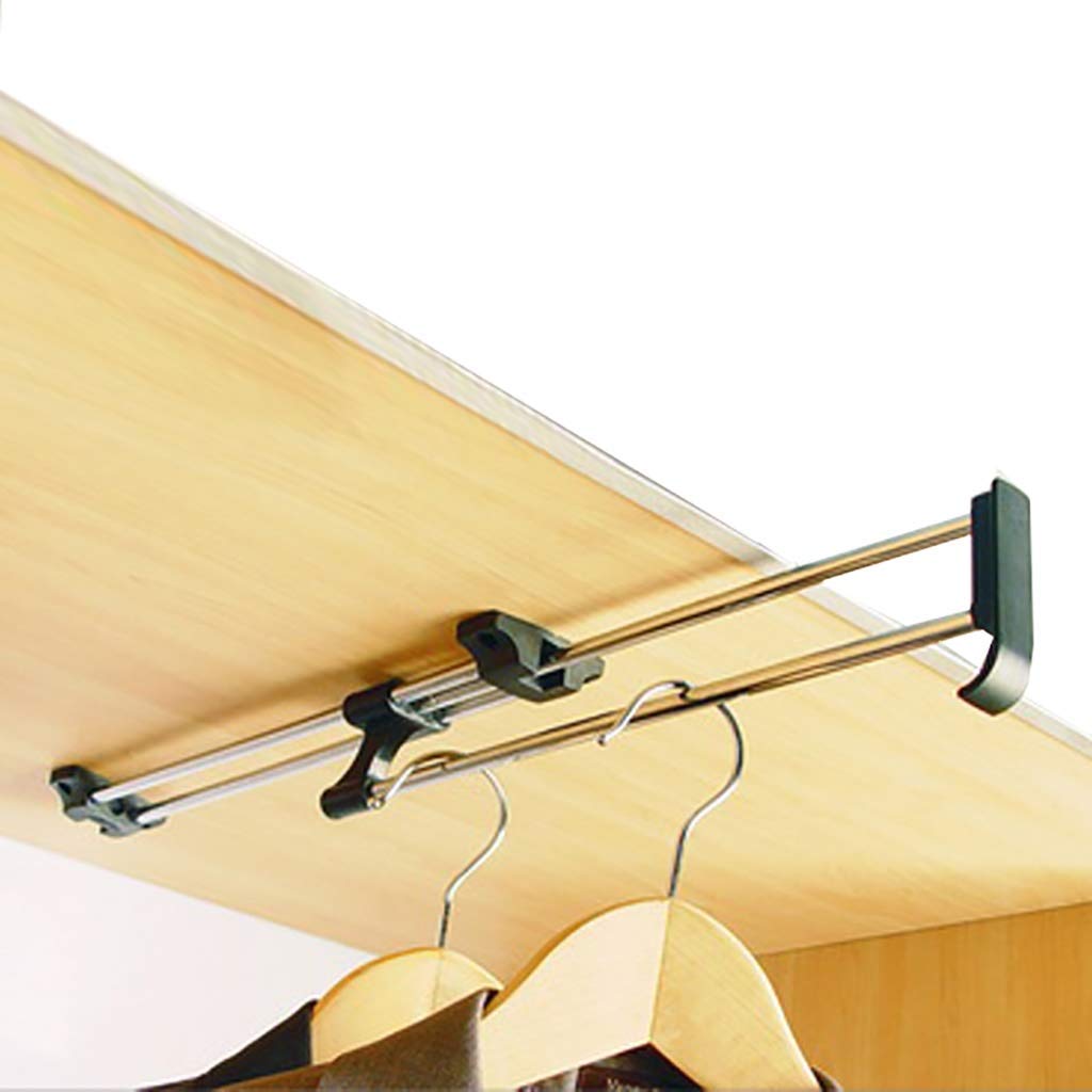 Sliding clothes rail, Simple Pull，Out Clothes Rail,Stretchable Wardrobe Hanging Rod,Towel Coat Racks Closet(25cm/9.8inch)