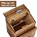 Wooden Suggestion Box With Lock, Comment Card Slot, Ballot Box, Wall Mounted or Freestanding, Brown