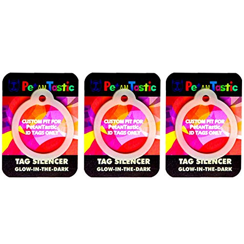Dog Tag Silencers for PetANTastic dog or cat tag only, Glow in The Dark Silencer to Quiet Noisy Pet Tags