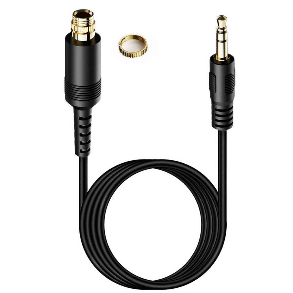 AUX 3,5 mm Stecker auf Buchse Sicherungsmutter Panel Mount Verlängerungskabel Auto Stereo TRS Audio Adapter Konverter Kabel (80 cm)