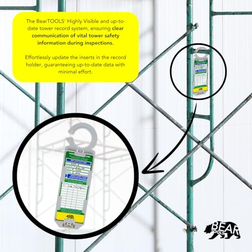 Image of BearTOOLS Tower Inspection Record Kit - Mobile Moving Platform Safety Safe Working Loads Movement References(Holder + 2 Inserts + Marker)