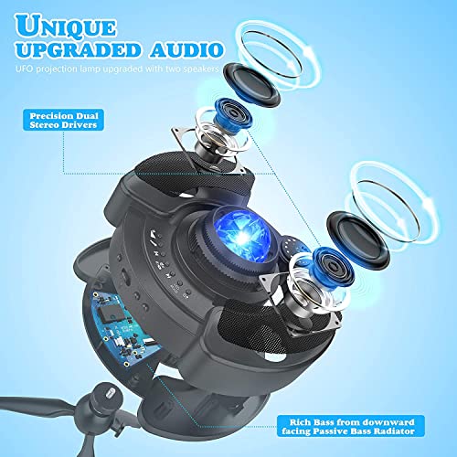 Image of PIKFOS LED Starry Sky Projector Joycabin Baby Night Lights Projector Lamp Galaxy Light with Starry Star Moon Cloud / Timer / 4 Brightness Levels / Stereo Music Player for Party Birthday Decoration