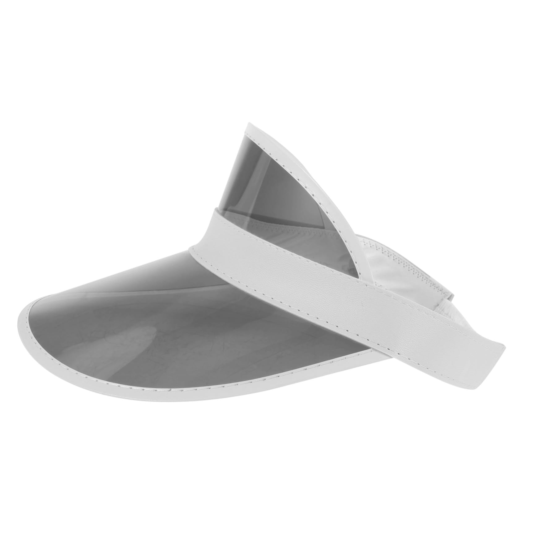 POPETPOP 2 Piezas Sombrero de Protección Solar de Plástico Transparente con Visera Ancha para Mujer para Playa y Actividades al Aire