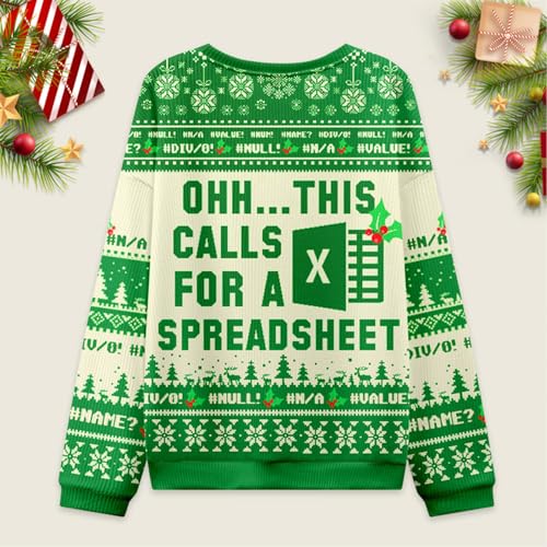 Ugly Christmas Sweatershirts Excel Christmas Sweatshirts For Women,Men2