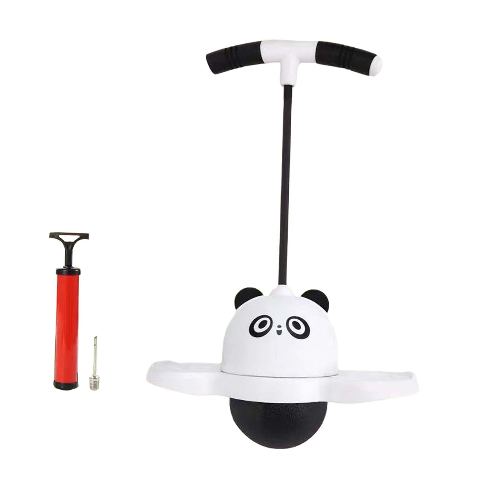 Pogo Ball with Handle Kids Gifts Pogo Stick for Body Training Assistant Panda White