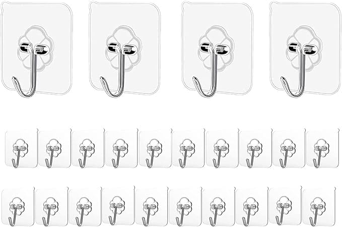 BENIM Adhesive Hooks Kitchen Wall Hooks-Heavy Duty Nail Free Sticky Hangers with Stainless Hooks Reusable Utility Towel Bath Ceiling Hooks (Adhesive Wall Hook, 10) (B0DGDY22RV) Amazon Price History, Amazon Price Tracker