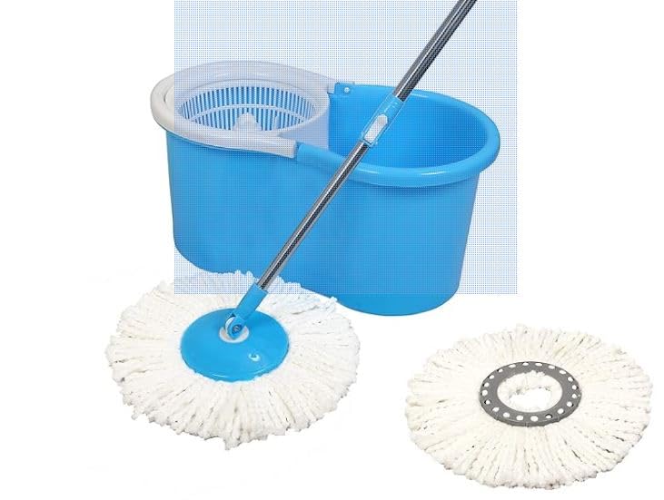 Cleando Premium Spin Bucket mop Set with 2 Refills