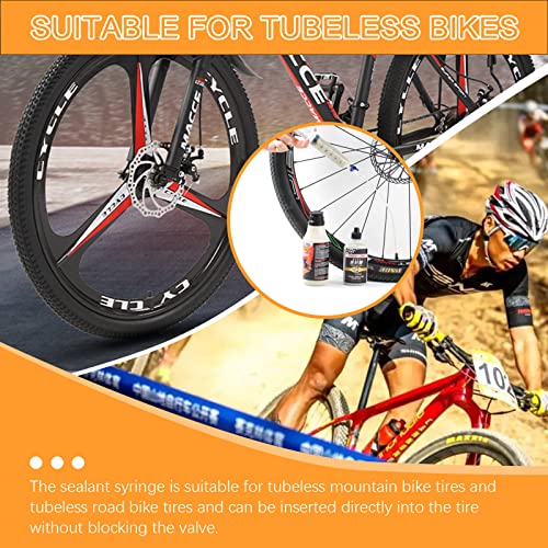 Image of 23Pcs Cycling Syringe Tire Sealant Injector Syringe Kit Includes Presta Valve Cores, Bicycle Valve Core Removal Tool, Valve Caps for Bicycle Repair