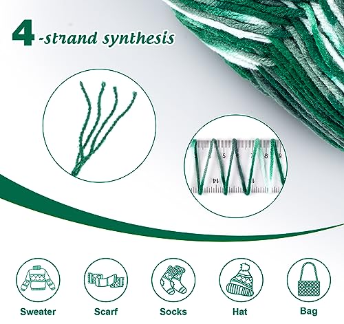 ilauke Yarn for Crochet 6 x 50g, Knitting Wool Yarn 4-ply with Carrying Bag - Image 4