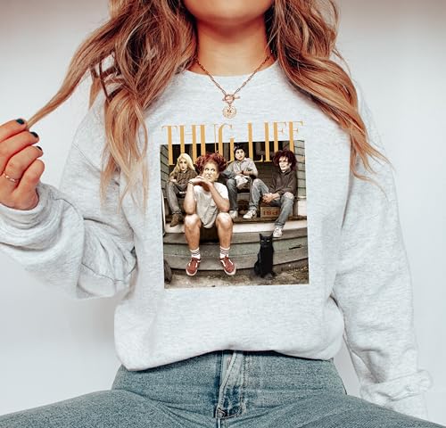Thug Life Halloween Bad Witches SweatShirt, Retro Witches Movie SweatShirt, Retro Halloween Character T Shirt, Halloween Sanderson Sisters Gift3