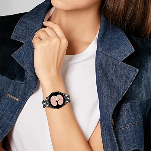 Correas reemplazo para reloj BOCLOUD NY20, metal con cristales negro miniatura 5