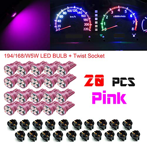 LED T10 PA Rosa 20 unidades 12V para tablero miniatura 2