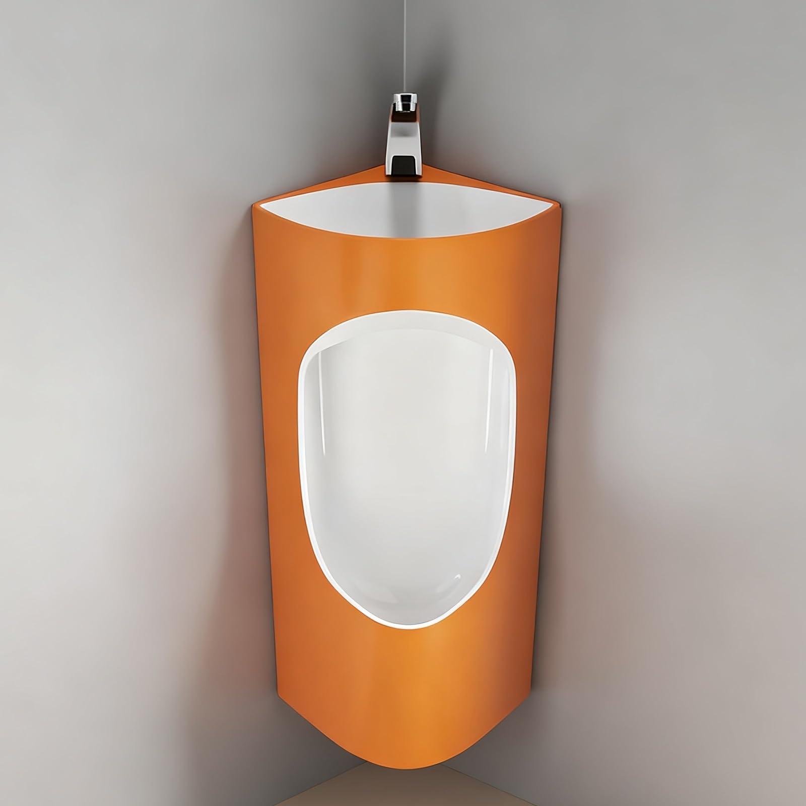Inodoro con sensor de pared con grifo, diseño de cerámica que ahorra espacio, sin olor, perfecto para uso doméstico y comercial
