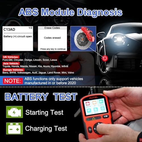 Autel AL549 OBD2 Scanner Code Reader with ABS Diagnostic & Battery Test, Enhanced Check and Reset Engine Fault Code, Live Data, Freeze Frame, CAN Car Diagnostic Scan Tool for All OBDII Car After 1996 - Image 6