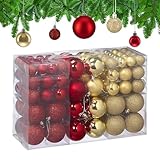 Photo Gallery relaxdays palline di natale, 100 palle albero, addobbi natalizi, opache, lucide e glitter, ∅ 3, 4 e 6 cm, oro rosso Photo Gallery relaxdays palline di natale, 100 palle albero, addobbi natalizi, opache, lucide e glitter, ∅ 3, 4 e 6 cm, oro rosso