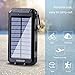 Solar Charger 20000mAh YOESOID Portable Solar Power Bank with Dual USB Output Waterproof External Battery Pack Compatible Most Smart Phones and Tablets