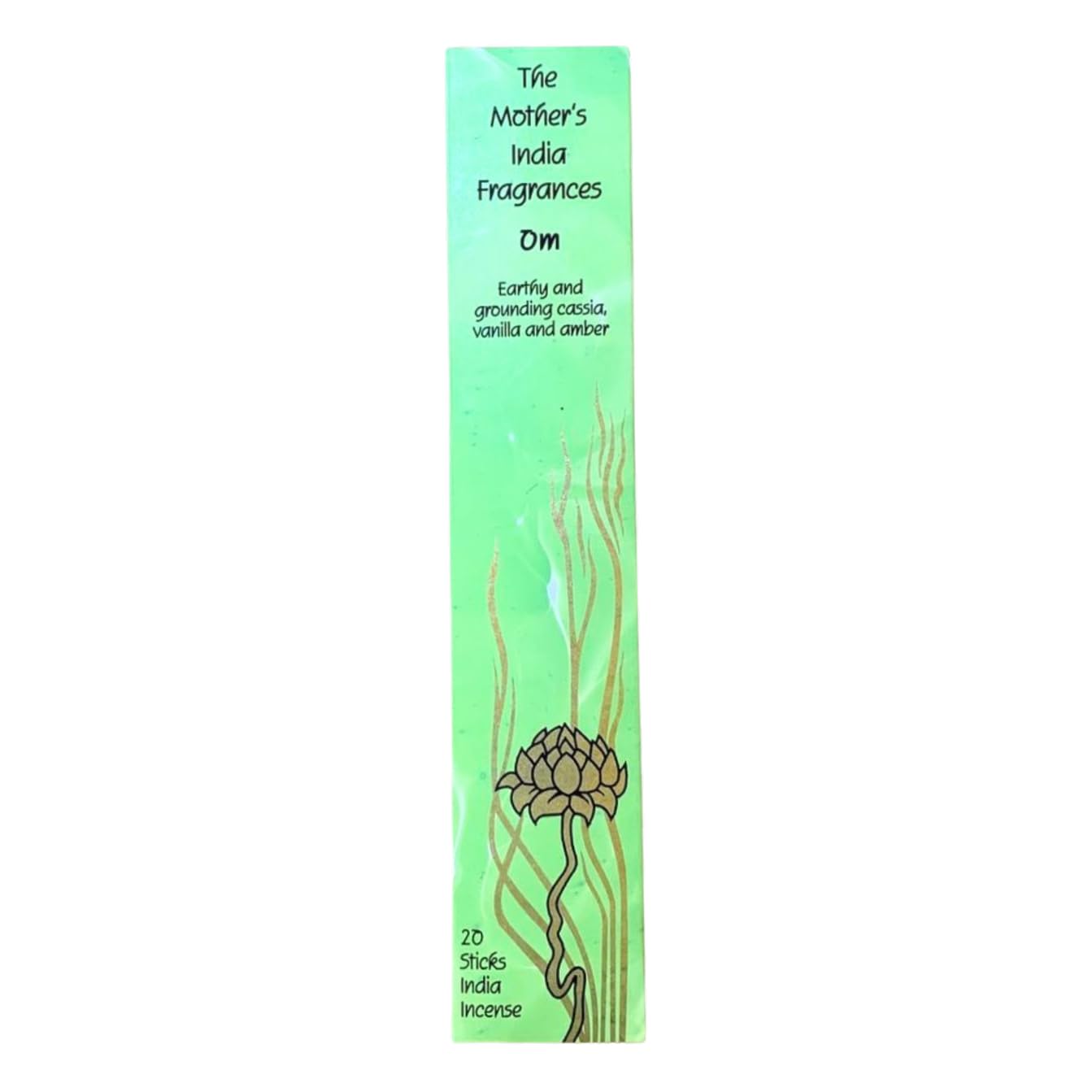 Giftlocaluk Green Mother's India Om Incense With Vanilla, Amber & Cassia Blend (20 Sticks) Fair Trade