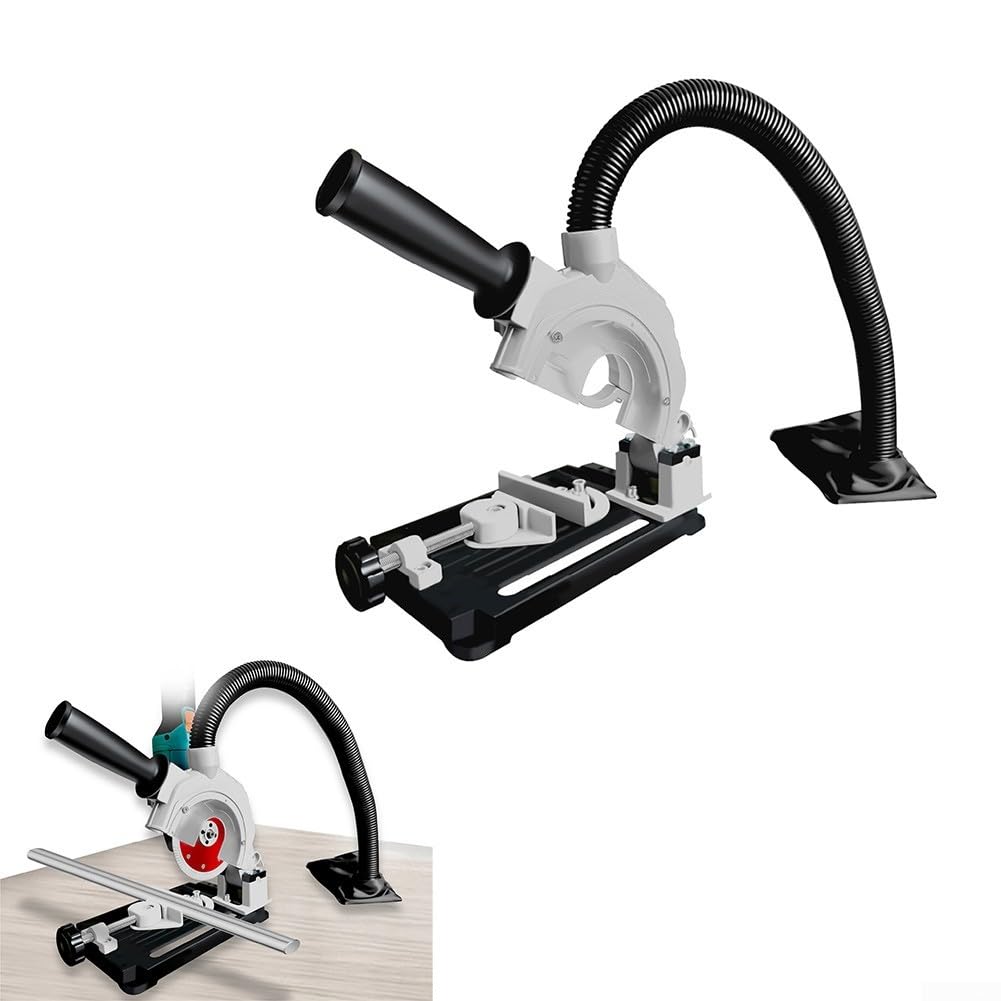 Supporto per smerigliatrice angolare, supporto per smerigliatrice angolare a 45 gradi, con protezioni in metallo, per smerigliatrici angolari con disco di taglio diametro da 115 mm a 125 mm