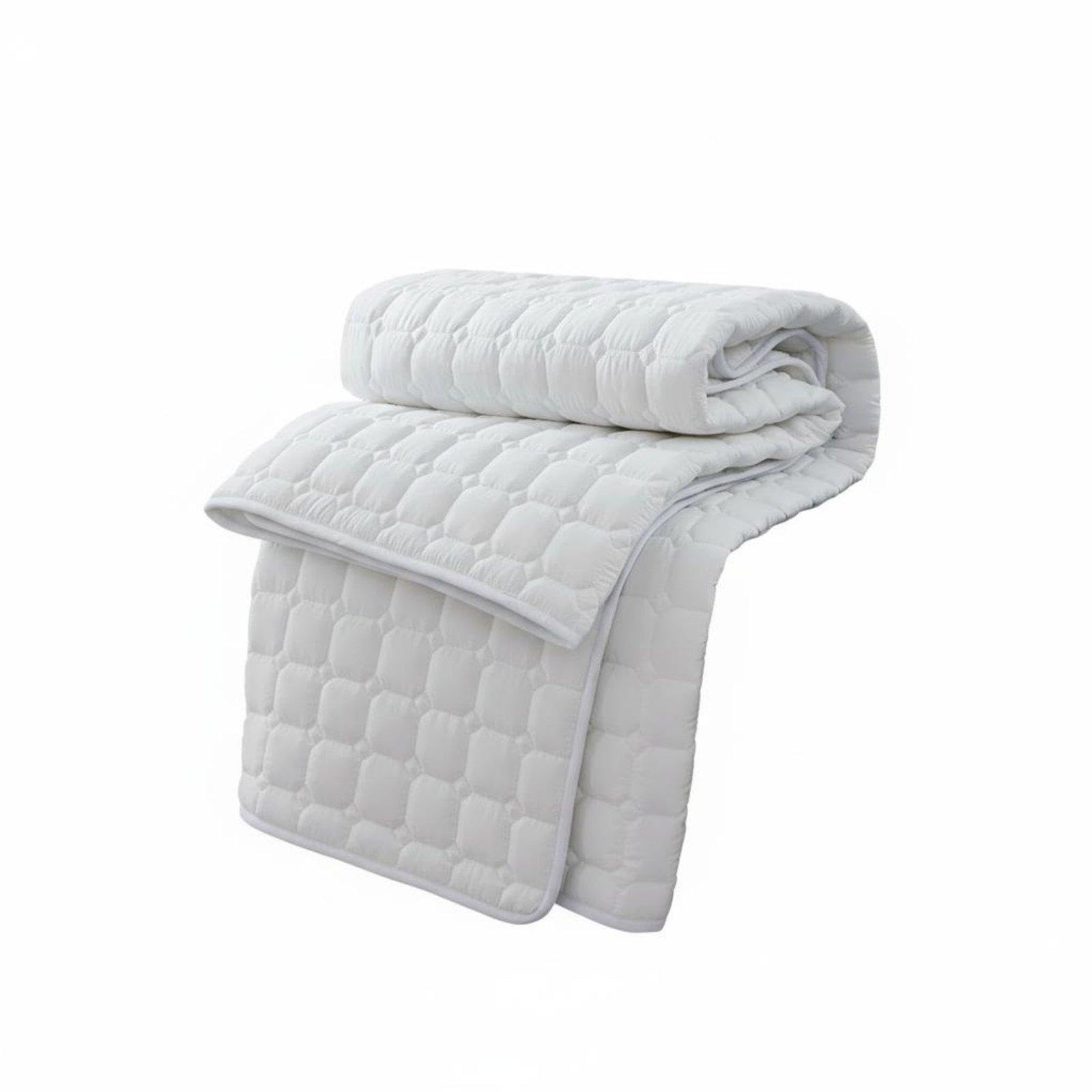 Quilted Mattress Protector Breathable Quilted Mattress Pad Skin Friendly Padded Bed Topper for Hotel, Guesthouse, Dorm Room 120x200cm 120G Thin | Mattress Pads & Feather Beds | Bedding-image-38