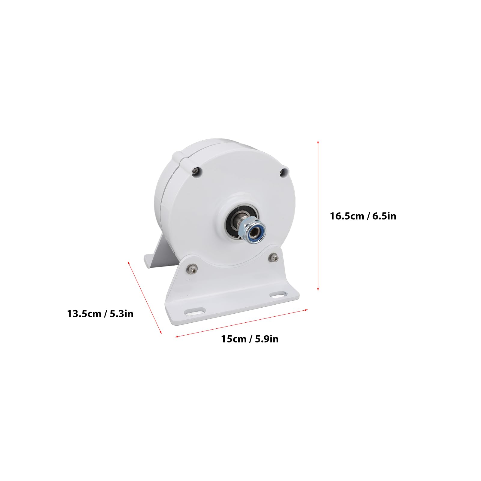 Windturbinengenerator, 12 V Doppelwellen-Permanentmagnetgenerator, 3-Phasen-Wechselstrom mit Sockel für netzunabhängige Windenergie (200W)