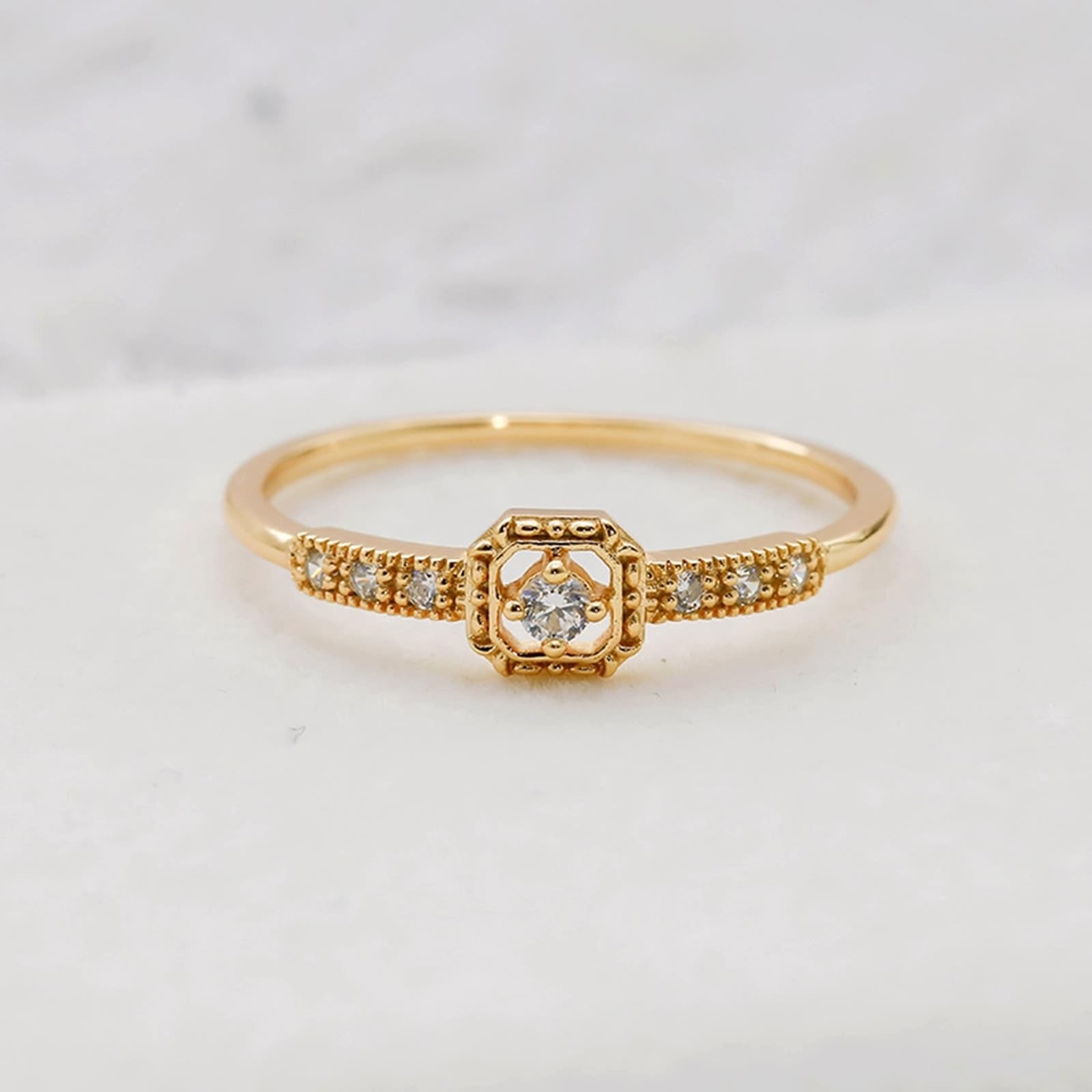 Anillos de boda auténticos, 9 K/14 K/18 K, oro con moissanita, anillo de boda clásico