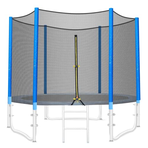 LIFERUN Trampolin Ersatznetz, UV-beständiges Ersatznetz, rundes Schutznetz für Gartentrampolin Ø244 cm, geeignet für 6 Stangen