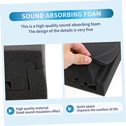 6 piezas Paneles acústicos absorbentes para insonorización y reducción de ruido para estudio de grabación miniatura 5