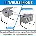 Table-Mate TV Tray Table | Portable Desk Folding Dinner Tray, Couch Table Trays for Eating Snack Food, Portable Laptop Desk, Bed Trays for Eating | Adjustable TV Trays with 3 Angles and Cup Holder