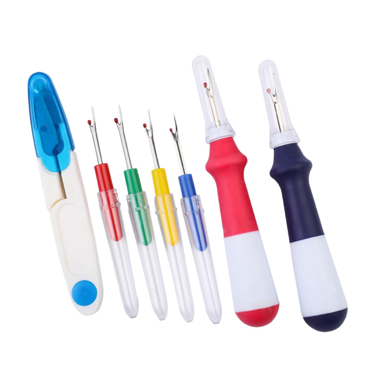 HAPINARY Sewing Tools 7pcs Thread Cutting Tool Embroidery Remover Kit Seam Ripper Thread Remover Metal Seam Ripper Thread Trimming Tools Handy Seam Rippers