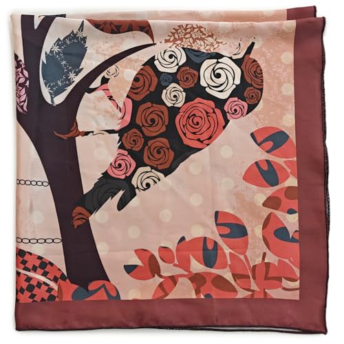 Image of Satin Silk Small Square Scarf for Women, Printed Soft and Comfy Neck Head Tie Scarf Bandana