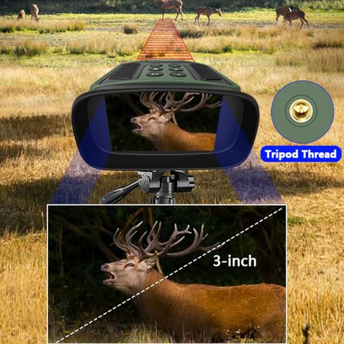 Binoculares digitales compactos con zoom 8x y pantalla de 3 pulgadas miniatura 3