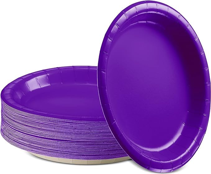 PRETTY UR PARTY Purple Paper Plates, 9inch Biodegradable Round Party Plates, Disposable Paper Plates for Cakes, Dessert, Snack, Fruits, 9 inch - Pack of 20 pcs (B0D798F67J) Amazon Price History, Amazon Price Tracker