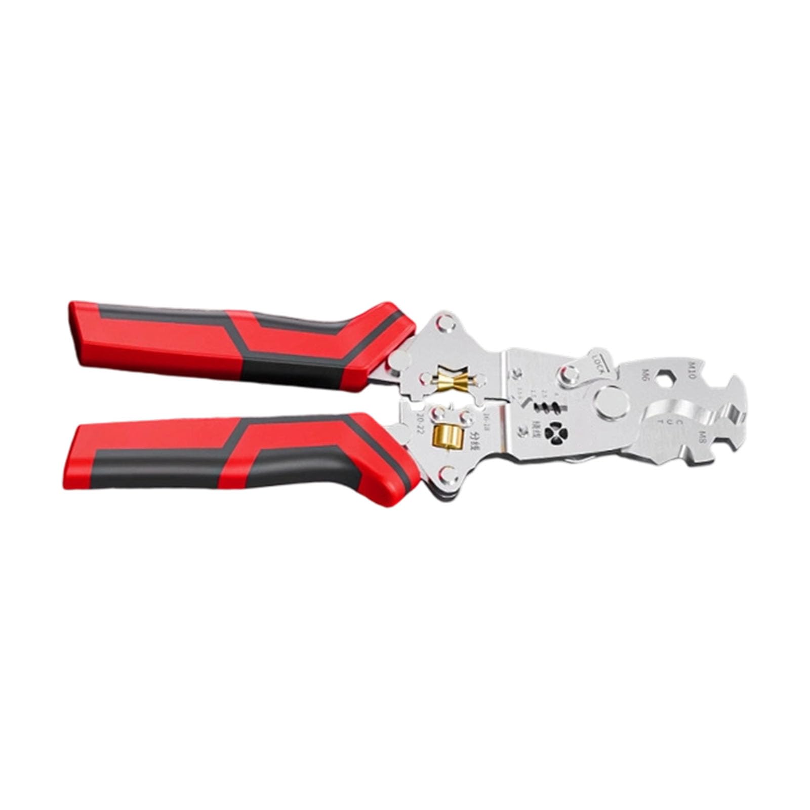 Professional 12 Function Foldable Wire Stripping Tool with Crimping Cutting and Wire Crimper Crimper for Electricians