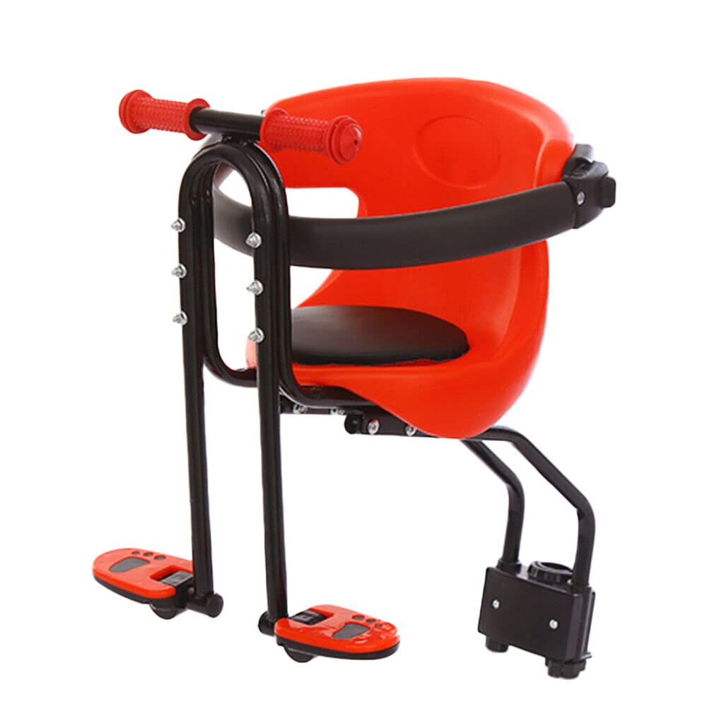 Seggiolino per bicicletta per bambiniSeggiolino per bicicletta da montagna. Sedile per bambini bici anterioreSgabello per bambini auto singoloSella per bambini auto pieghevole con pedali