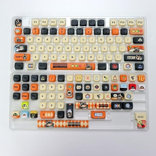 Image of KBDiy ZZZ Cute Bangboo Keycaps Set 133 Keys KOA Profile Dye-Sublimation Kawaii Rabbit Art Keycaps for Cherry Gateron MX Switches Gaming Mechanical Keyboards
