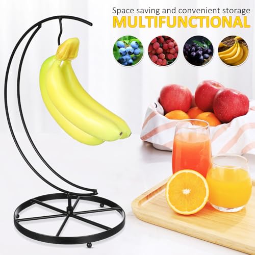 TOYANDONA Modern Upright Metal Banana Hanger Stand for Kitchen Countertop Fruit Display Holder with Sturdy Construction and Clean Smooth Iron Surface Versatile Home Decor Ornament - Image 9