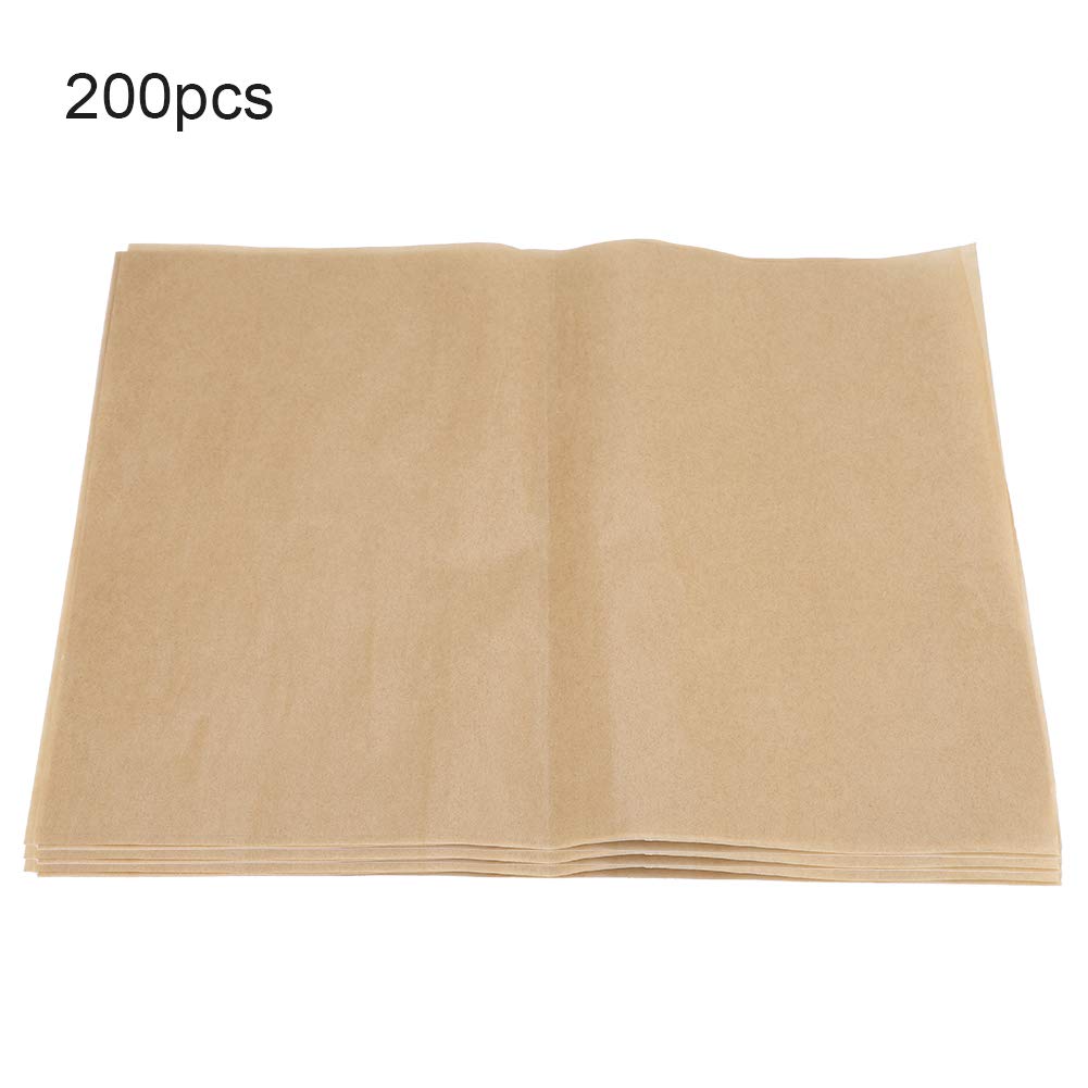 200 Hojas de Papel Antiadherente para Barbacoa, Hojas de Papel Cuadradas para Barbacoa, Papel de Aluminio para Barbacoa, Papel Pergamino para Hornear a la Parrilla
