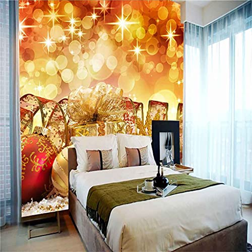 Papier peint photo 3D doré 400x280 cm poster mural auto-adhésif salon