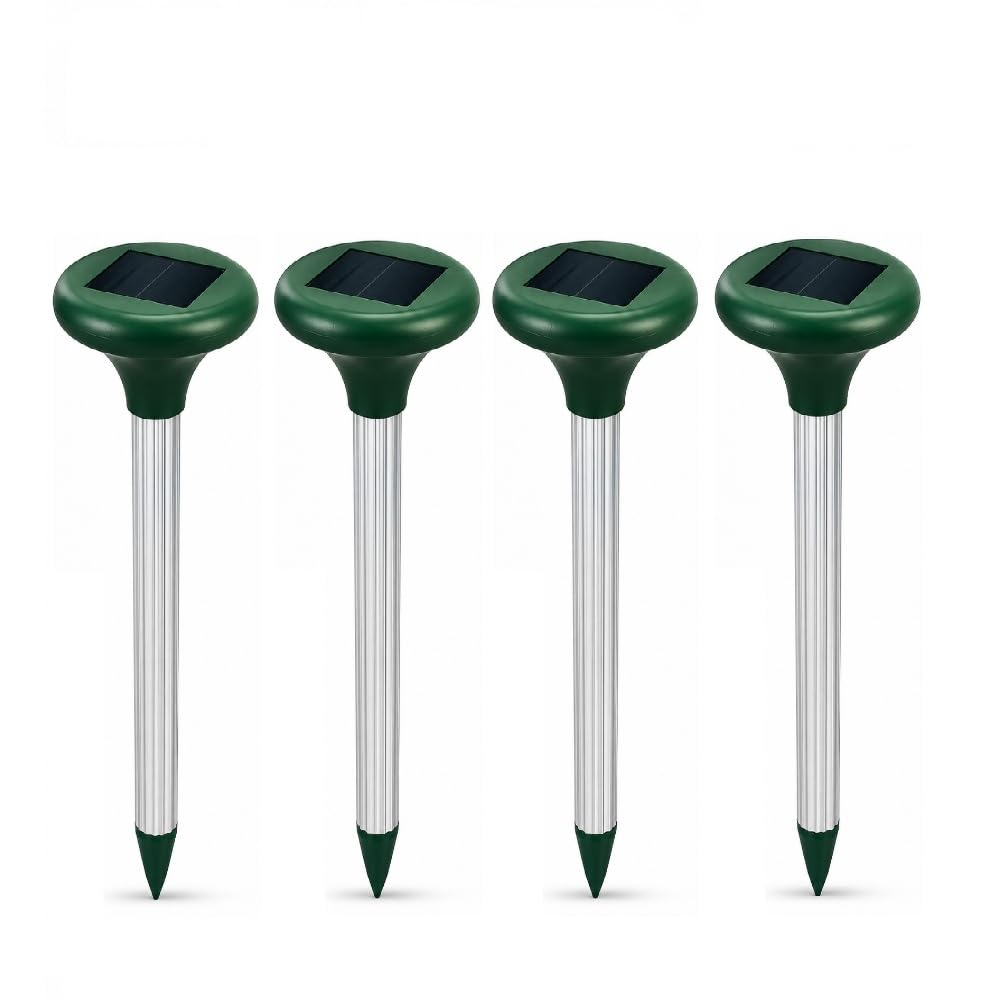 Solar Powered Ultrasonic Snake Repellent (Pack of 4) | Waterproof Sonic & Vibration Snake, Rodent & Reptile Deterrent | Chemical-Free Outdoor Pest Control for Garden, Farm, Lawn & Yard-image-26