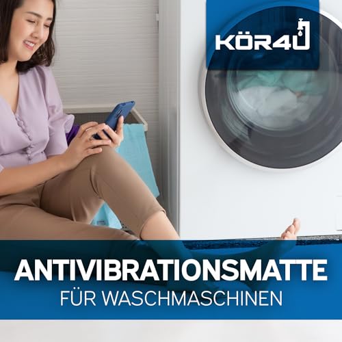 Image of kor4u Antivibration Mat 60 x 60 x 1 cm Sound Insulation Washing Machine