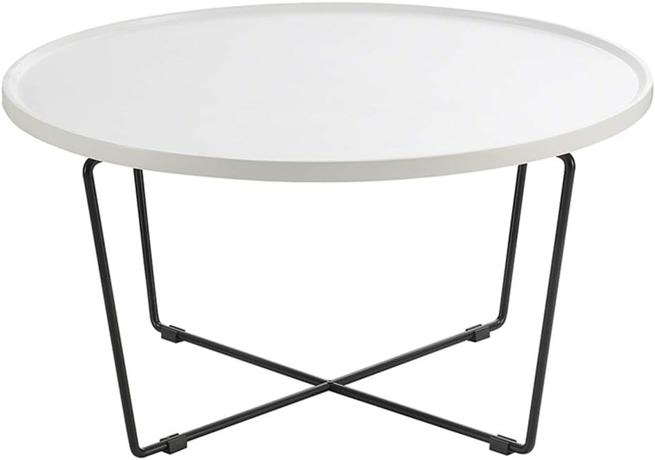 XShaped Coffee Table/Side Table, TrayStyle Wooden Tabletop, Wrought Iron Table
