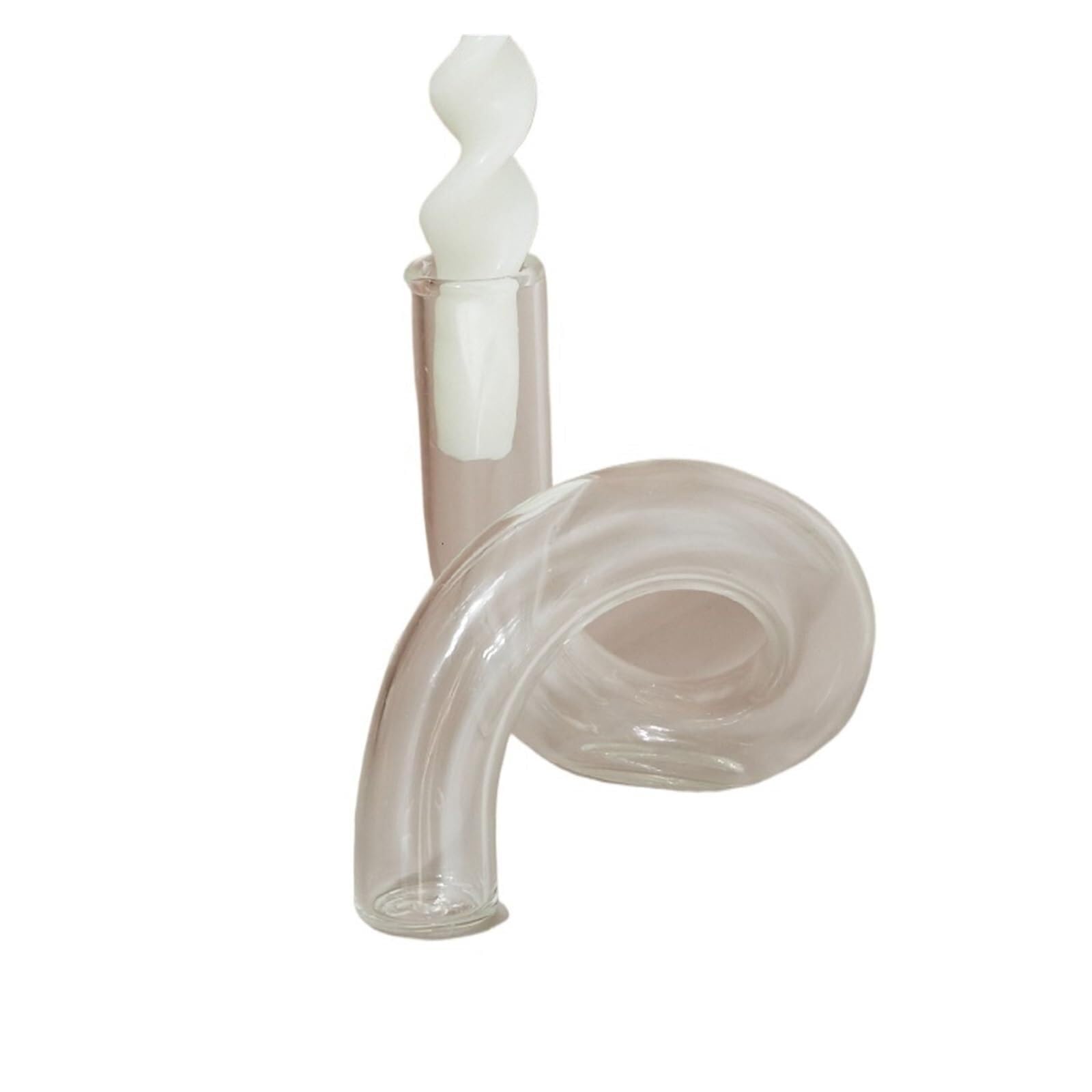 Candle Holders Glass Vases Clear Flower Vase Candle Holders Wedding Centerpieces Home Decoration Table Candlestick Holder(Clear Vase)