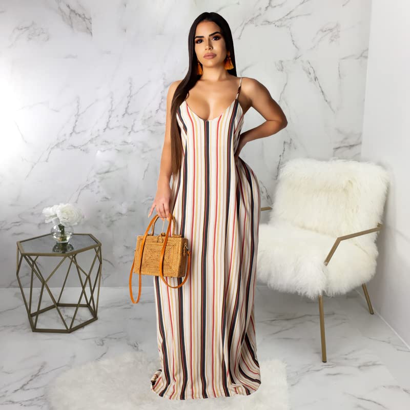 Image of SheKiss 2026 Women's Casual Summer Floral Long Maxi Dresses Floor Length Sleeveless Plus Size Sundresses