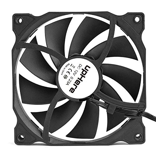 upHere Ventilatore ad Elevata Prestazione da 120 mm - Involucro Standard - utilizzo Versatile - Estremamente Silenzioso ed efficiente (3 Pezzi),12BK3-3