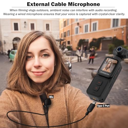 Image of 5K Pocket Vlogging Camera with Face Tracking, 64GB Card | Vlog Body POV Camera, Action Cam 5K, WiFi, Electronic 270 Rotating Lens, Touch Screen, Remote Control, External MIC