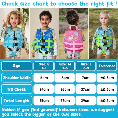 Image of Toddler Swim Vest, Neoprene Trainer with Adjustable Straps and Crotch Strap