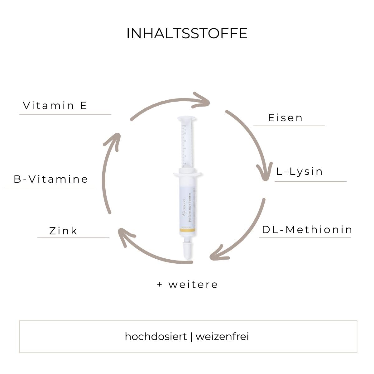 Performance Booster - Ergänzungsfuttermittel für Pferde - Paste für intensives Training, Turniere & hohe Belastung - mit B-Vitaminen, Vitamin E, Lysin & Methionin - ADMR-konform (3 x 30 ml)