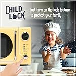 Nostalgia NRMO7YW6A Retro Compact Countertop Microwave Oven, 0.7 Cu. Ft. 700-Watts with LED Digital Display, Child Lock, Easy Clean Interior, Yellow - Image 4